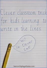 Handwriting printables with drawing box. Learn With Play At Home Clever Classroom Trick For Kids Learning To Write In The Lines