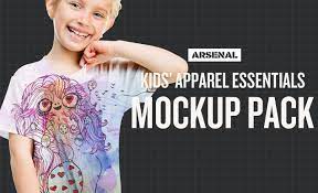 Download Kids Apparel Essentials Mockup Templates Pack Kids T Shirt Mockups More