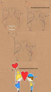How To Draw Cartoon Kids In Love From The Word Love In This Easy Words Cartoon Drawing Tutorial For Kids How To Draw Step By Step Drawing Tutorials Word Drawings