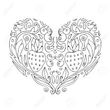 These creative homemade card ideas will help them express their heartfelt feelings in style. Decorative Love Heart With Flowers And Berries Valentines Day Card Coloring Book For Adult And Children Coloring Page Outline Drawing Vector Printable Typography For Posters Flyers Cards T Shirts Royalty Free Cliparts Vectors