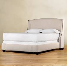 The bed frame with headboard and footboard can provide strong steel support for increased mattress life without the need for a box spring and allows for valuable under bed storage. 54 Warner Fabric Bed With Nailheads Without Footboard Bed Without Footboard Upholstered Beds Bedroom Ideas Without Bed