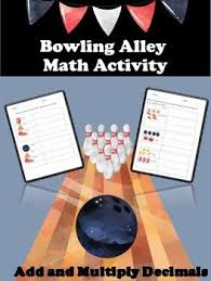 Bowling Alley Menu Math Activity Math Activities Elementary School Math Math
