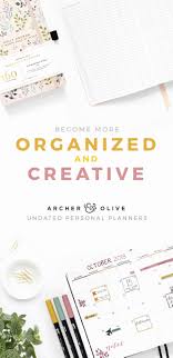 Get Organized And Creative With Our New Undated Personal Planners Planner Personal Planner Bullet Journal Inspiration