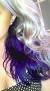 Bottom Half Blonde Hair With Purple Underneath