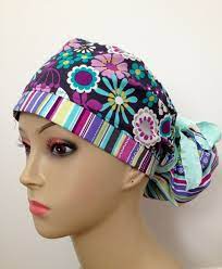 Women S Surgical Scrub Cap Ponytail Groovy By Mcdreamyhats 19 95 Scrub Hat Patterns Hat Patterns To Sew Scrubs Pattern