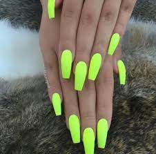 Acrylic nails are artificial nails. Pin By Henriette Nesbo On Nails Neon Acrylic Nails Neon Nail Polish Neon Nails