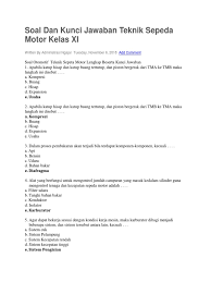 Contoh soal pmsm beserta jawabannya. Soal Sistem Pelumasan Sepeda Motor Kls 11 Jawabanku Id