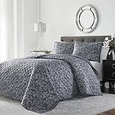 Shop wayfair for all the best solid quilts, coverlets, & sets. Buy 2 Piece Grey Damask Quilt Twin Set All Over Medallion Themed Bedding Bright Boho Chic Colored Hippy Print Gorgeous Floral Paisley Hippie Indie Style Solid Color Reversible Bedding Grey Black In Cheap