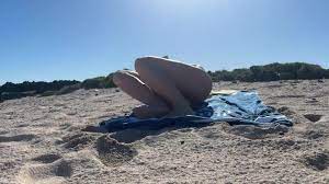 You Notice how a Naked Girl Sunbathes Naked and Jerks her Pussy in Public -  Pornhub.com