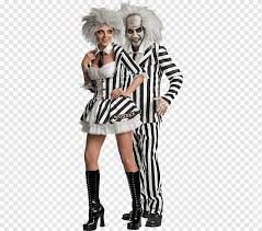 I was thinking of dressing as beetlejuice for a movie themed fancy dress party, but all the costumes are male. Beetlejuice Costume Party Halloween Costume Party City Mask Halloween Costume Costume Party Png Pngegg