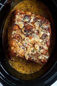 Crockpot Pork Loin In Creamy Garlic Sauce Recipe Tenderloin Recipes Pork Loin Crock Pot Recipes Pork Lion Recipes