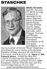 Obituary for MARLYN KARL STASCHKE (Aged 92)