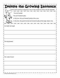 Imitate And Stretch The Sentence Sentence Writing Writing Worksheets Sentence Activities