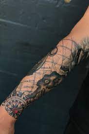Many people look for nautical half sleeve tattoos. Tattoo Uploaded By Sal Nautical Nauilustattoo Nauticalsleeve Chart Compass Compasstattoo 822577 Tattoodo