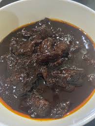 Tutup periuk dan masak seperti biasa. Teringin Daging Masak Hitam Monolog Kakmim