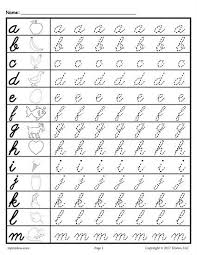 Cursive Lowercase Letter Tracing Worksheets Cursive Handwriting Worksheets Cursive Worksheets Cursive Writing Worksheets
