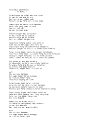 Sa su stay dengan dia dari lama jang ko datang toki dengan ko pu drama sio tabe sayang ko tabuang. Lirik Lagu Pace Debal Sa Rindu Pdf