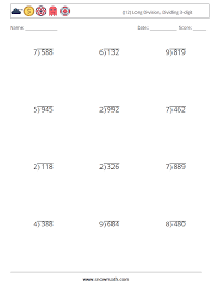 12 long division dividing 3 digit math worksheets math practice for kids