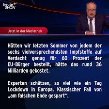 The broadcaster is well known for its famous programmes heute, a newscast established in 1963, and wetten, dass.?, an entertainment show that premiered in 1981, and ended in 2014.3 thomas bellut, zdf's director. Zdf Heute Show Die Eu Hatte Den Lockdown Auch Billiger Facebook