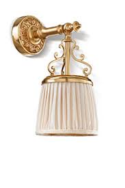 5 out of 5 stars. Violetta Small Wall Lamp In Gilded Bronze And Ivory Pleated Shade Jacques Garcia Edite Par Zonca Ref 13090400