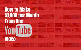 When you reach this threshold, it usually means that you have more content. How To Make 1 000 Per Month From One Youtube Video Self Made Success