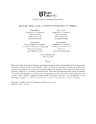 Pdf Social Spending Taxes And Income Redistribution In Paraguay
