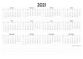 Show 12 months calendar in 2021, you can print directly from your browser. 2021 Free Yearly Calendar Template Word 6 Templates