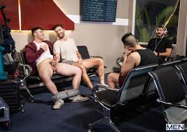 Bonkers Men.com Porn Goes Off The Rails With Passengers Fucking In Airport  And Ticketing Agent Shooting Cum Everywhere | STR8UPGAYPORN