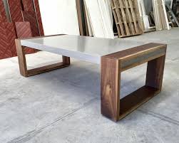 Concrete And Walnut Coffee Table Concrete Wood Steel Coffeetable Furniture Concretefurniture Conc Concrete Furniture Concrete Coffee Table Coffee Table