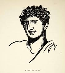 1947 Lithograph Marc Antony General Second Triumvirate Republic Genevieve  XHD7