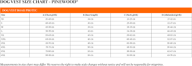 Size Chart Pinewood
