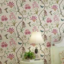 20 8x393 7 Inches Garden Countryside Flowers Birds Wallpaper Etsy In 2021 Chinoiserie Wallpaper Bedroom Pink Floral Wallpaper Vintage Floral Wallpapers
