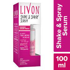 It also reduces frizz and leaves behind a light floral fragrance. Amazon Com Livon Shake And Spray Hair Serum 100ml Beauty