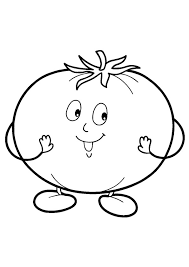 Download and print tomato coloring pages for kids! Coloring Pages Animated Tomato Coloring Page