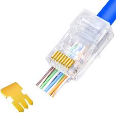 However, for any other normal ethernet cable, both ends will have the same wiring sequence. Amazon Com Rj45 Cat5 Cat5e Connectors Pass Through Rj45 Ends Gold Plated 3 Prong 8p8c Ethernet Ends 50 Pack Computers Accessories