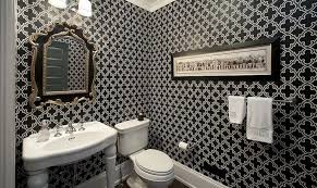 powder rooms in black and white