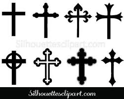 Ornate Cross Shape Silhouette Vector Silhouette Clip Art Silhouette Vector Cross Silhouette