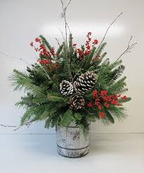 New White Christmas Full Barrel Arrangement Christmas Flower Arrangements Christmas Floral Christmas Floral Arrangements