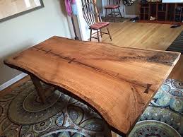 Red barrel studio® spice up your dining room space with the evendale table and chair set by red barrel studio®. Red Oak Live Edge Slab Table With Bow Tie Inlays Live Edge Dining Table Live Edge Table Slab Table Live Edge