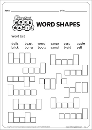 Word Shapes Worksheets Level 3 Teaching Resource Teach Starter 2nd Grade Spelling Words Spelling Words List Spelling Words