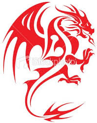 Black And Red Dragon Tattoo Designs Red Dragon 2 Royalty Free Stock Vector Art Illustration Celtic Dragon Tattoos Tribal Dragon Tattoos Red Dragon Tattoo