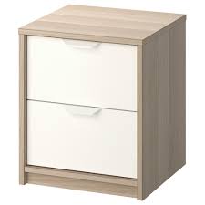 Ikea Askvoll White Stained Oak Effect White 2 Drawer Chest Askvoll Chest Of Drawers White Chests