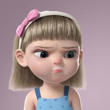 Cartoon Girl Rigged 3d Model Girl Cartoon Characters Girl Cartoon Cute Cartoon Girl