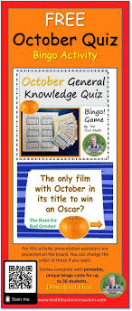 Test your christmas trivia knowledge in the areas of songs, movies and more. October Halloween Quiz Game General Knowledge Teacher Math Resources Quiz