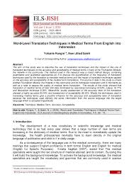 Afrikaans albanian arabic bengali chinese croatian czech danish dutch english finnish french german greek hindi hungarian icelandic indonesian italian japanese korean latin malay malayalam marathi nepali. Pdf Word Level Translation Techniques In Medical Terms From English Into Indonesian Els Jish Editor Academia Edu