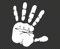 Hd White Stop Realistic Hand Silhouette Icon Symbol Png Hand Silhouette Symbols Icon