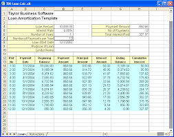 Excel Template Amortization Schedule Loan Printable