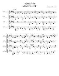 It also includes interactive sheet music for realtime transposition. Theme From Minecraft Sheet Music For Trumpet In B Flat Brass Quartet Musescore Com