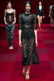D G Black Lace Dress Fashion Fashion Show Dolce And Gabbana