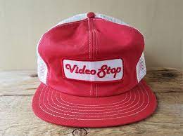 Vintage 80s Video Stop Mesh Trucker Hat Snapback Victory Canada Vhs Games Rental Baseballcap Mesh Trucker Hat Trucker Hat Hats